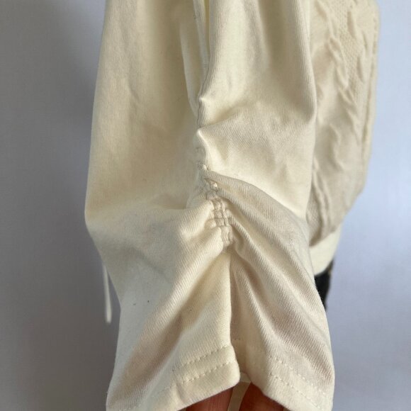 Free People Cream Cable Knit & Jersey Blouse – Cozy & Romantic 🤍 - Picture 5 of 10